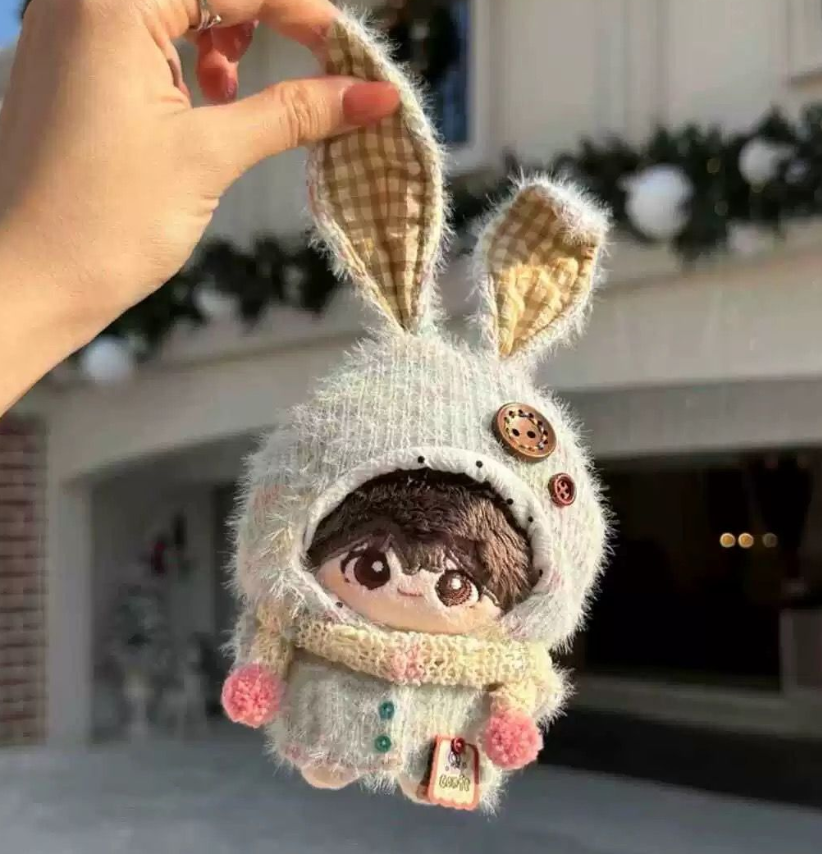 【10cmぬい服】ぬいぐるみ用服 着せ替え 無属性 マフラー コート 2点セット 無属性 アイドル衣装 着せ替え 萌え ぬい活 推しぬい 棉花娃娃 ちびぬい服 cotton doll ちびぐるみ 推し活 綿人形かわいい着せ替えぬいぐるみ ドール衣装