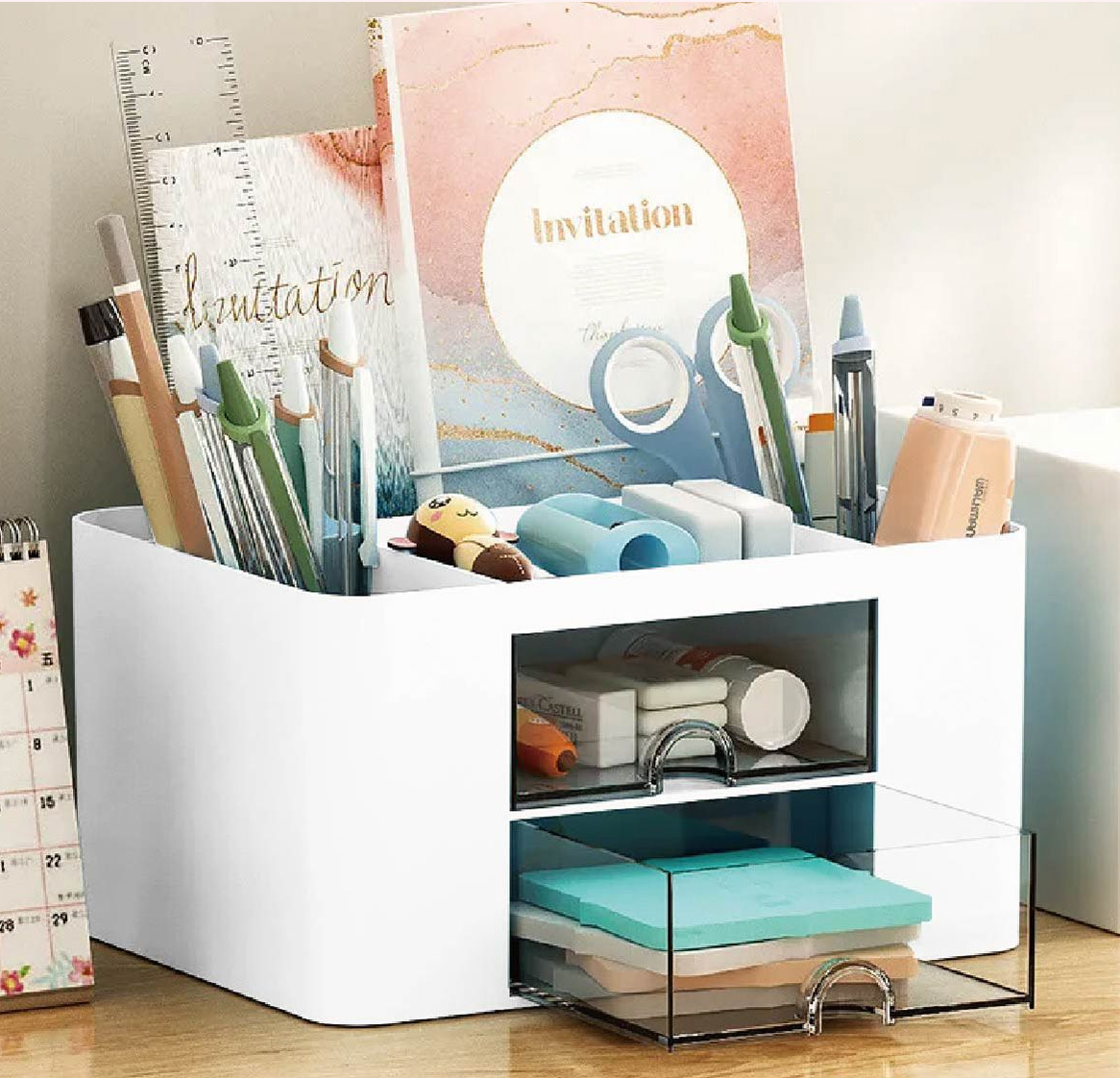 ペン立て ペンスタンド ペンホルダー ペン入れ デスク収納 大容量 小物 文房具 ボックス 収納 卓上 オフィス デスク デスクオーガナイザー かわいい 文房具