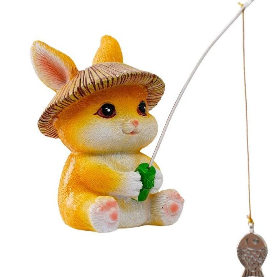 うさぎ 置物 ホームデコレーション | かわいい屋外の庭の彫像、革新的な樹脂ガーデンスタチュー、ホームガーデンパーク用の小さなガーデンオーナメント 動物 樹脂製 インテリア置物 プレゼント ギフト対応 庭