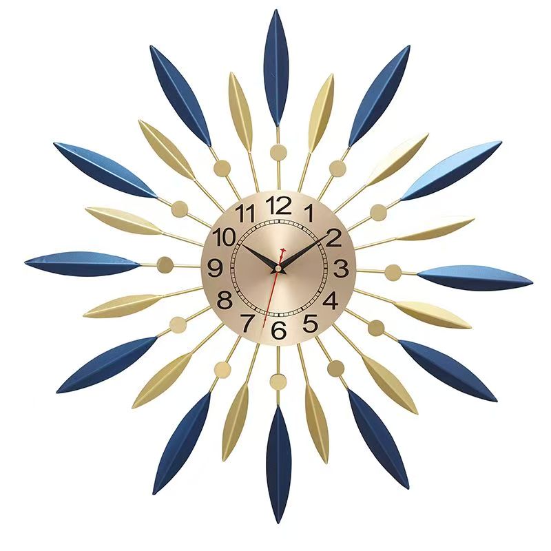 壁掛け 時計 メタル感 ラグジュアリー 静音 アナログ おしゃれ かわいい インテリア 北欧 モダン 掛け時計 ウォール クロック ゴールド