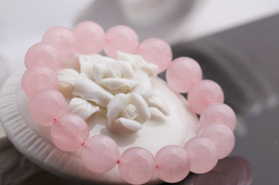 天然石 ピンククォーツ ブレスレット 8.0-8.5mm 女性用 高級